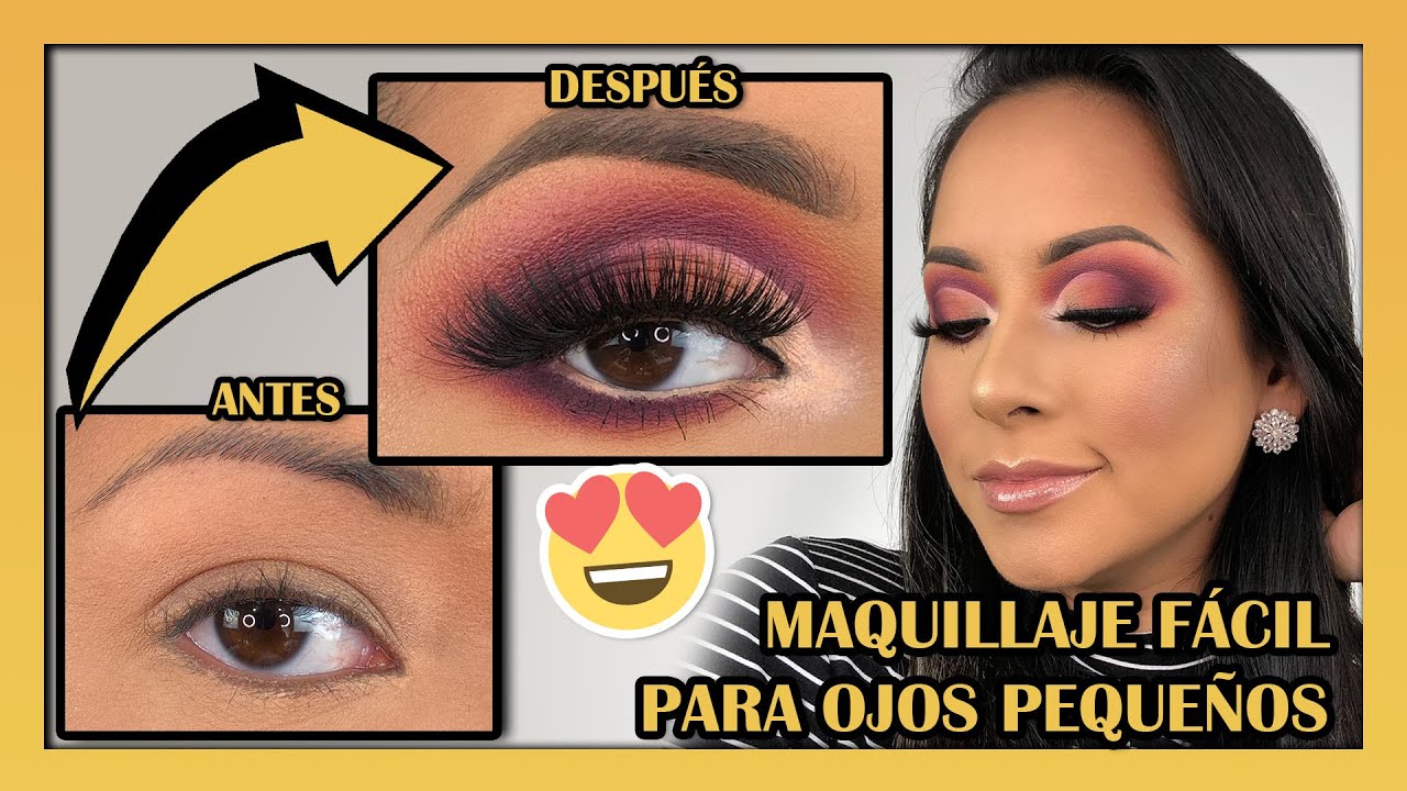 😍 Maquillaje para Ojos PEQUEÑOS Paso a Paso/Semi Cut Crease🔥