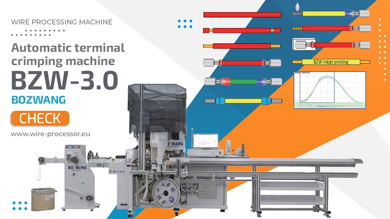 BZW-3.0 Automatic terminal crimping machine #wireprocessing Bozwang ITS-AIM www.wire-processor.eu