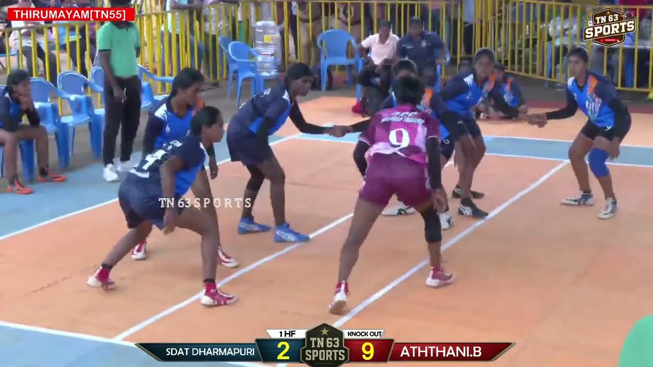KNOCKOUT\\ SDAT DHARMAPURI vs ATHTHANI.B\\  WOMEN KABADDI -2025 #THIRUMAYAM