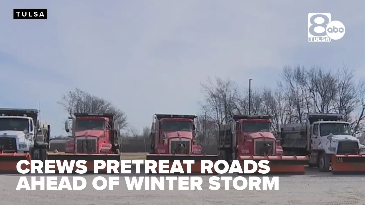 Tulsa crews gear up for winter weather, deploying plows and pre-treating roads for safety