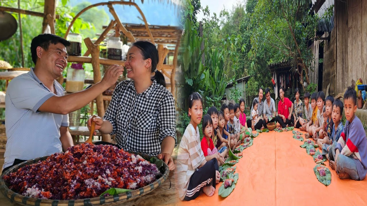 To repay the favor of saving lives, have a sticky rice party with the children in the village