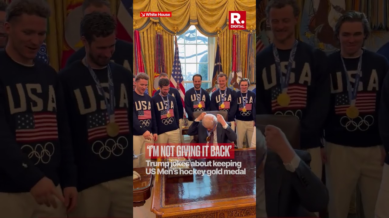 Trump Meets US Olympic Ice Hockey Champions at White House