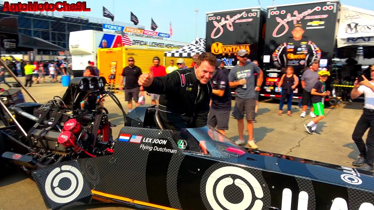 NHRA  LEX JOON TOP FUEL DRAGSTER INSANE RACE AT ROUTE 66 RACEWAY