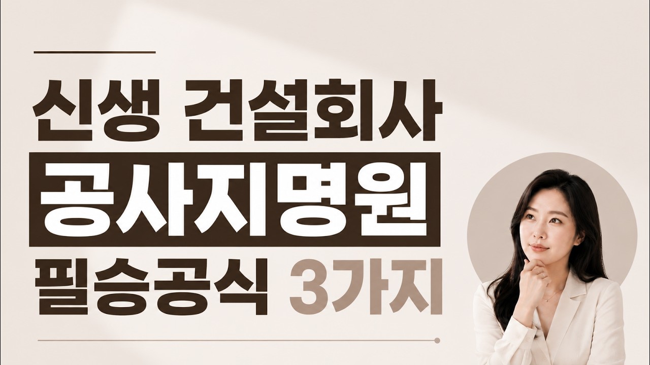 신생 시공사 대표님들, '실적' 한 줄 없이도 공사 따내는 비결 (지명원 기획법)