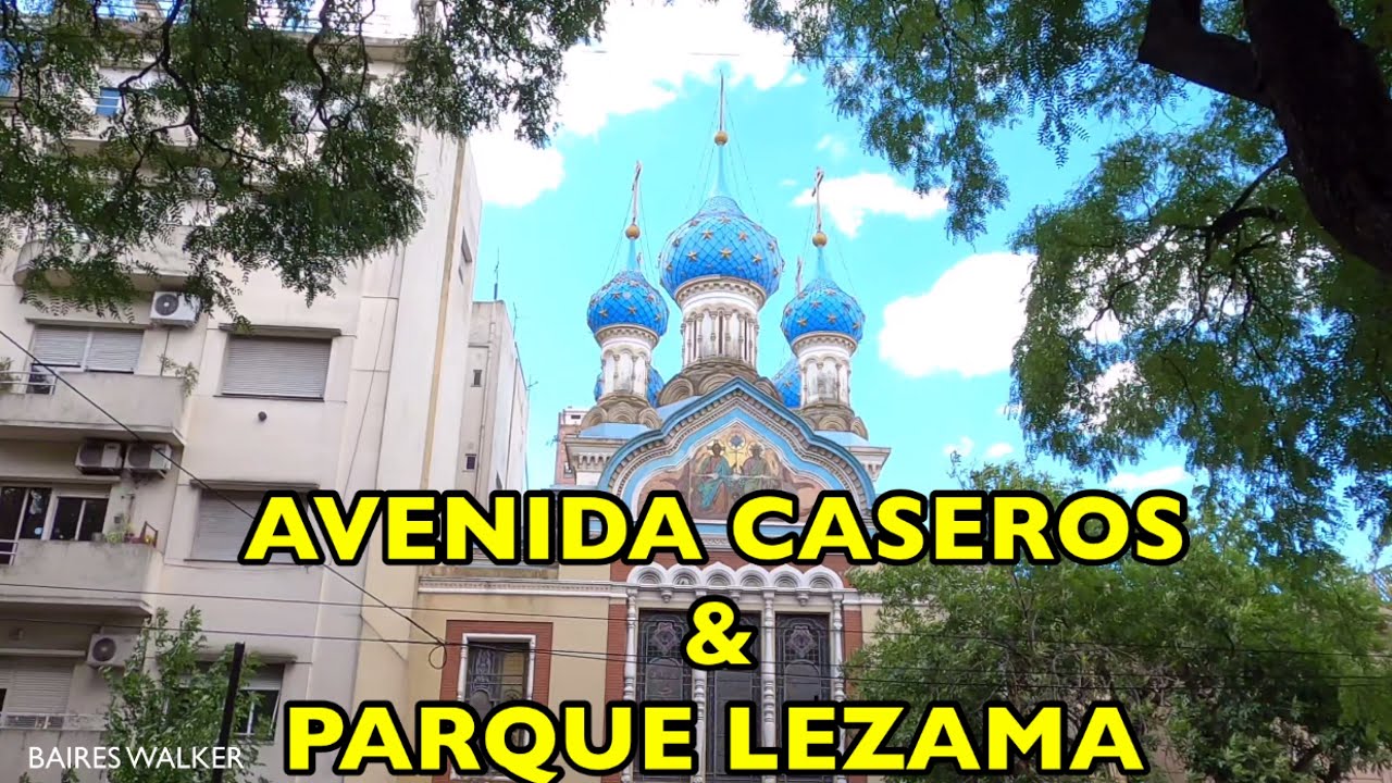 [4K] Buenos Aires Walk - Avenida Caseros/Parque Lezama (Barrio San Telmo) - Buenos Aires - Argentina