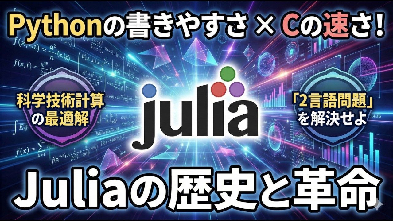 プログラミング言語：Juliaの物語：理想の追求が生んだ奇跡。プログラミング言語Julia、15年の軌跡と『2言語問題』への挑戦。要求の多いプログラマーの言語