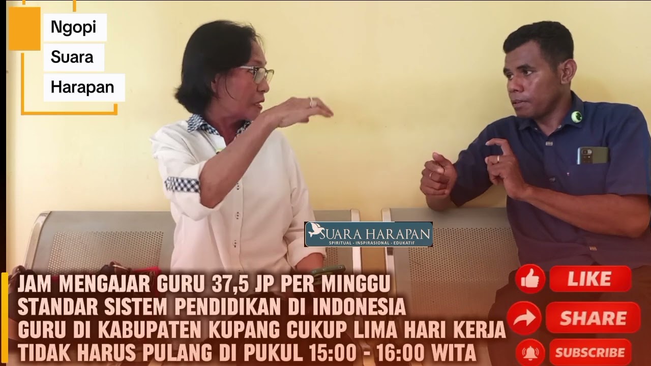Guru di Kab. Kupang Cukup Lima Hari Kerja | Tak Harus Pulang Pukul 16:00 WITA | Jam 37,5 JP/Minggu