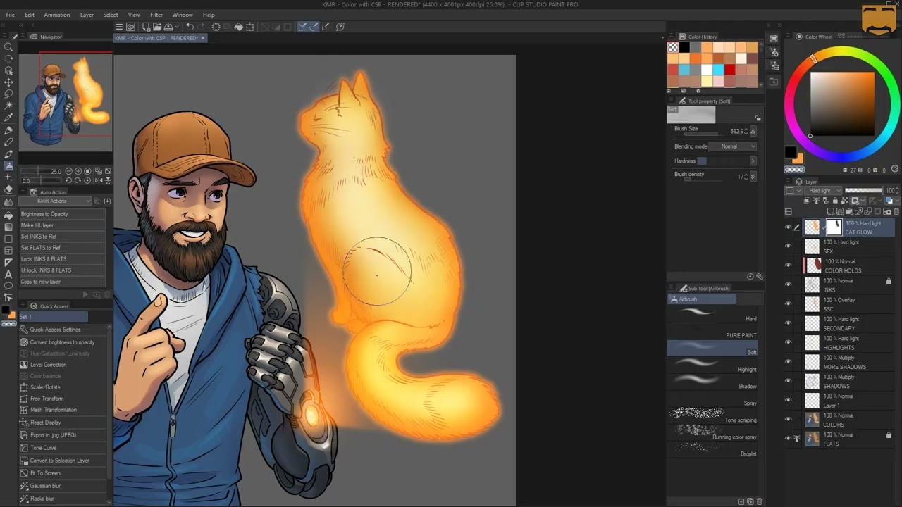 CSP0124 Маски слоев для цифрового раскрашивания в Clip Studio Paint