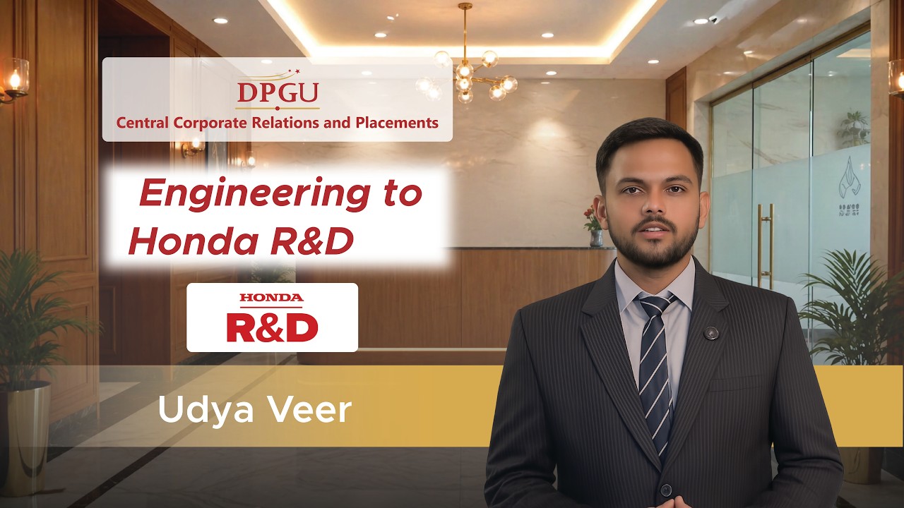 Как Удай Вир получил работу в Honda R&D India | DPGU