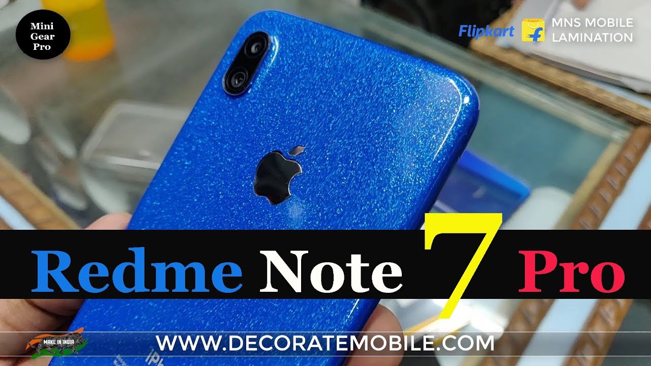 Redmi Note 7 Pro converted in IphoneXS Max wrapping cell phone in foil - wrapping paper phone