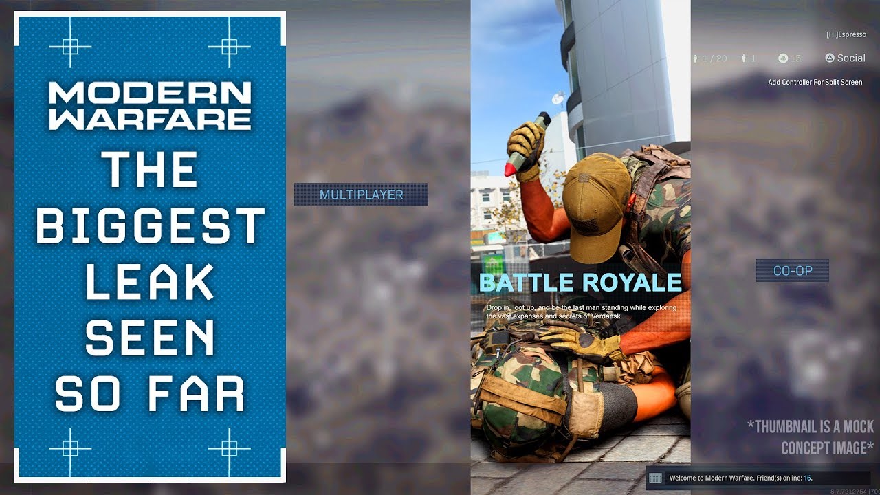 Modern Warfare: 200 Player BATTLE ROYALE LEAKED (Full Details: Map, Perks & Much More)