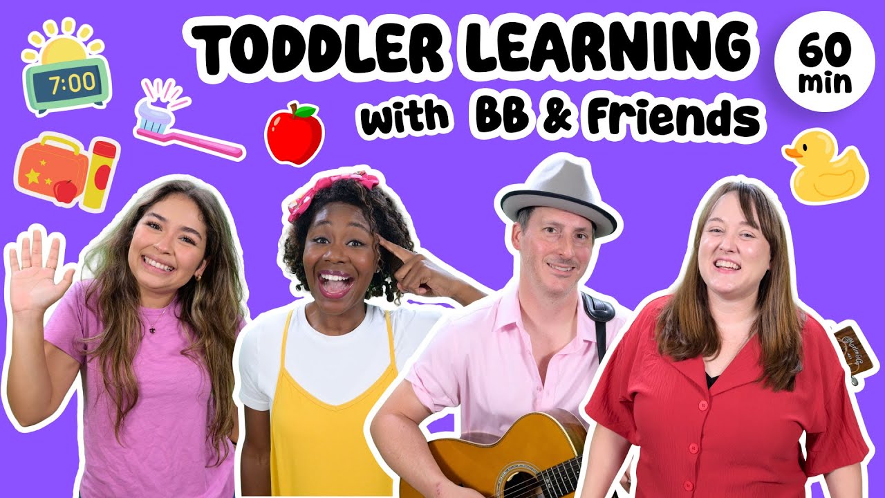 Learn Daily Routines w/ BB | Morning, Afternoon & Night Songs for Toddlers and Preschoolers