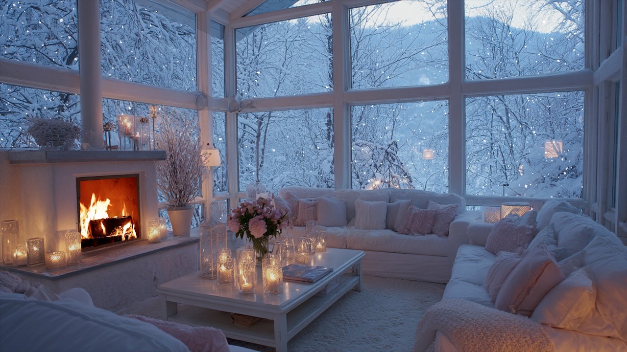 Soft Piano Moving Gently beneath Winter Glow ❄️ A Calm and Quiet Atmosphere for Focus