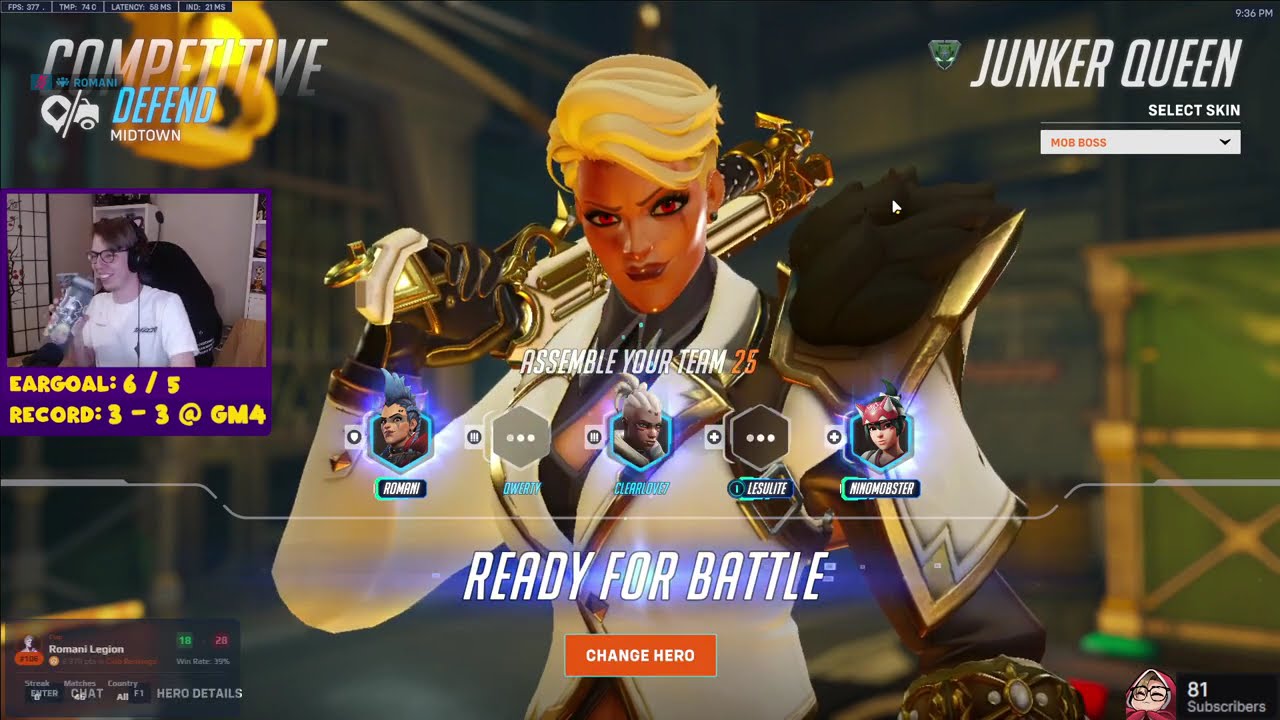 50 уничтожений! 21 ​​тыс. урона! Игровой процесс ROMANI JUNKER QUEEN в Overwatch 2, 15-й сезон, т...