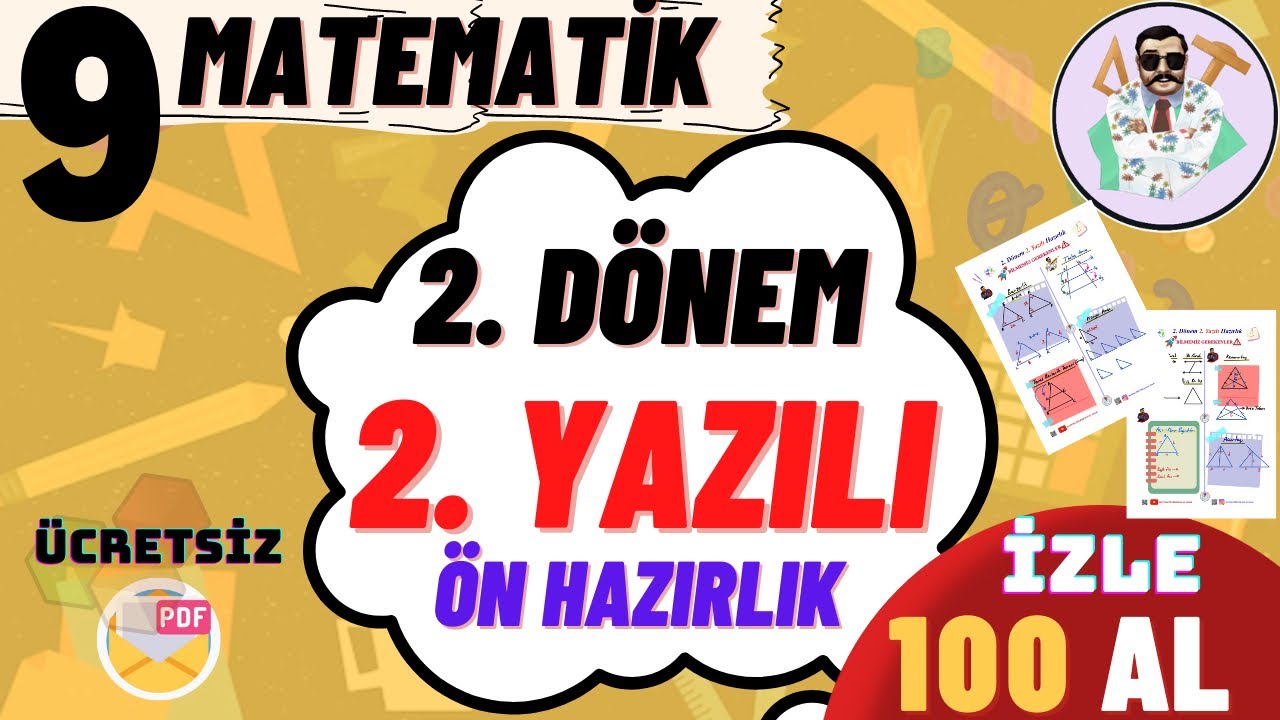 9. Sınıf Matematik 2. Dönem 2. Yazılı | Ön Hazırlık | İZLE 100 AL