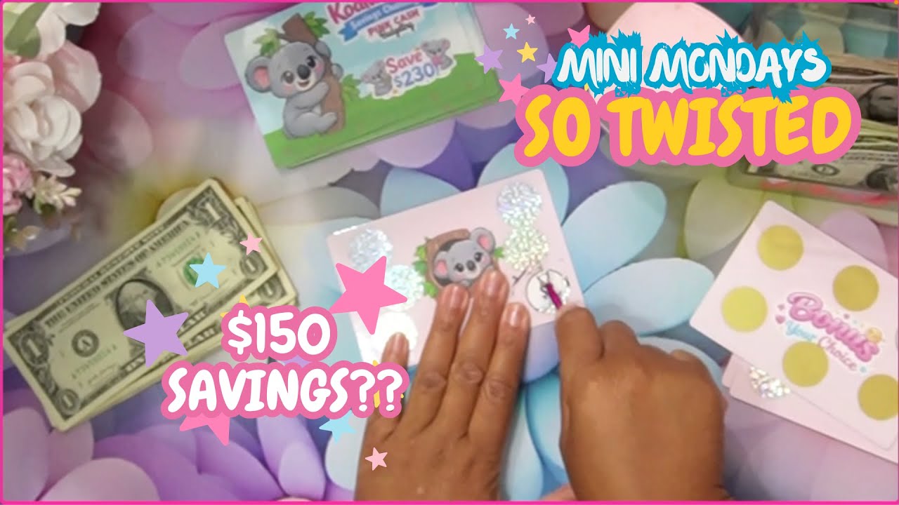🎀🦋MINI MONDAY GOT SO TWISTED | TWIST & ROLL | FUN SAVINGS PACK✨ KOALA BABY SCRATCH & SAVE MATCH UP🦋🎀
