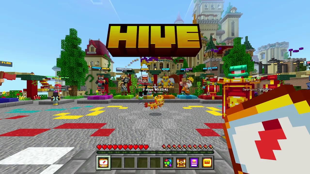 minecraft on the hive, type 