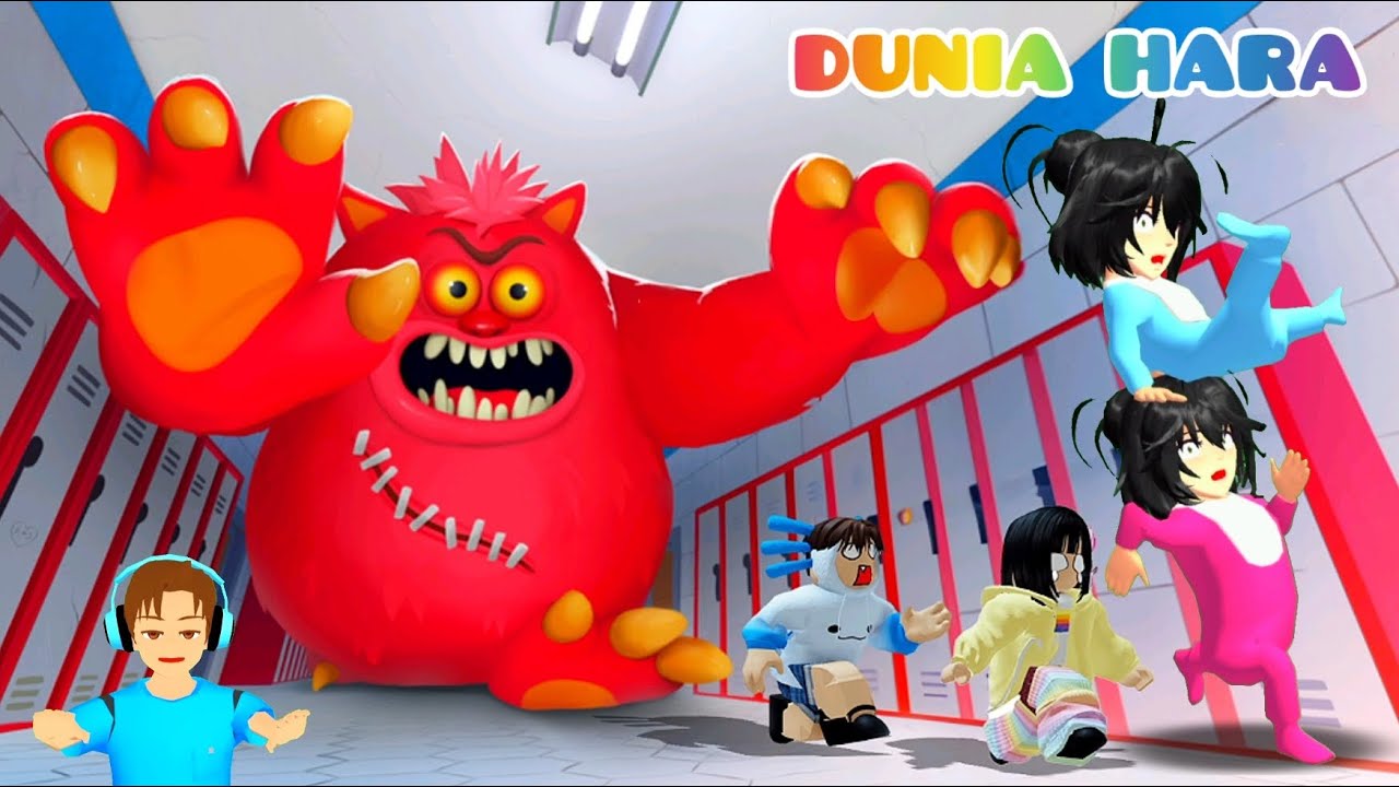 Yuta Mio Celine Kabur dr Sekolah dikejar Monster Merah Raksasa 😱 | Dunia Hara