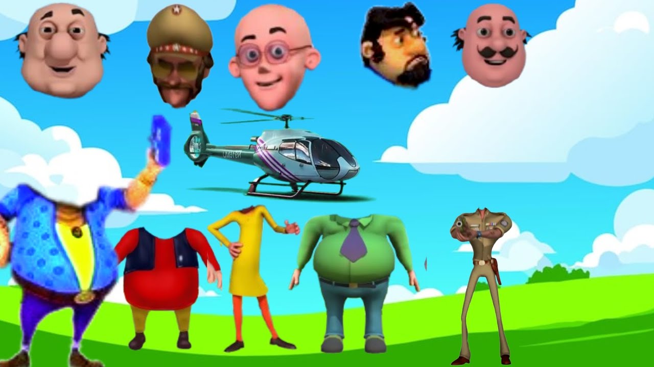 TEBAK GAMBAR MOTU PATLU VS HULK SPIDERMAN FIGHT WRONG HEAD  AND AVENGERS SUPERHERO MARVEL 