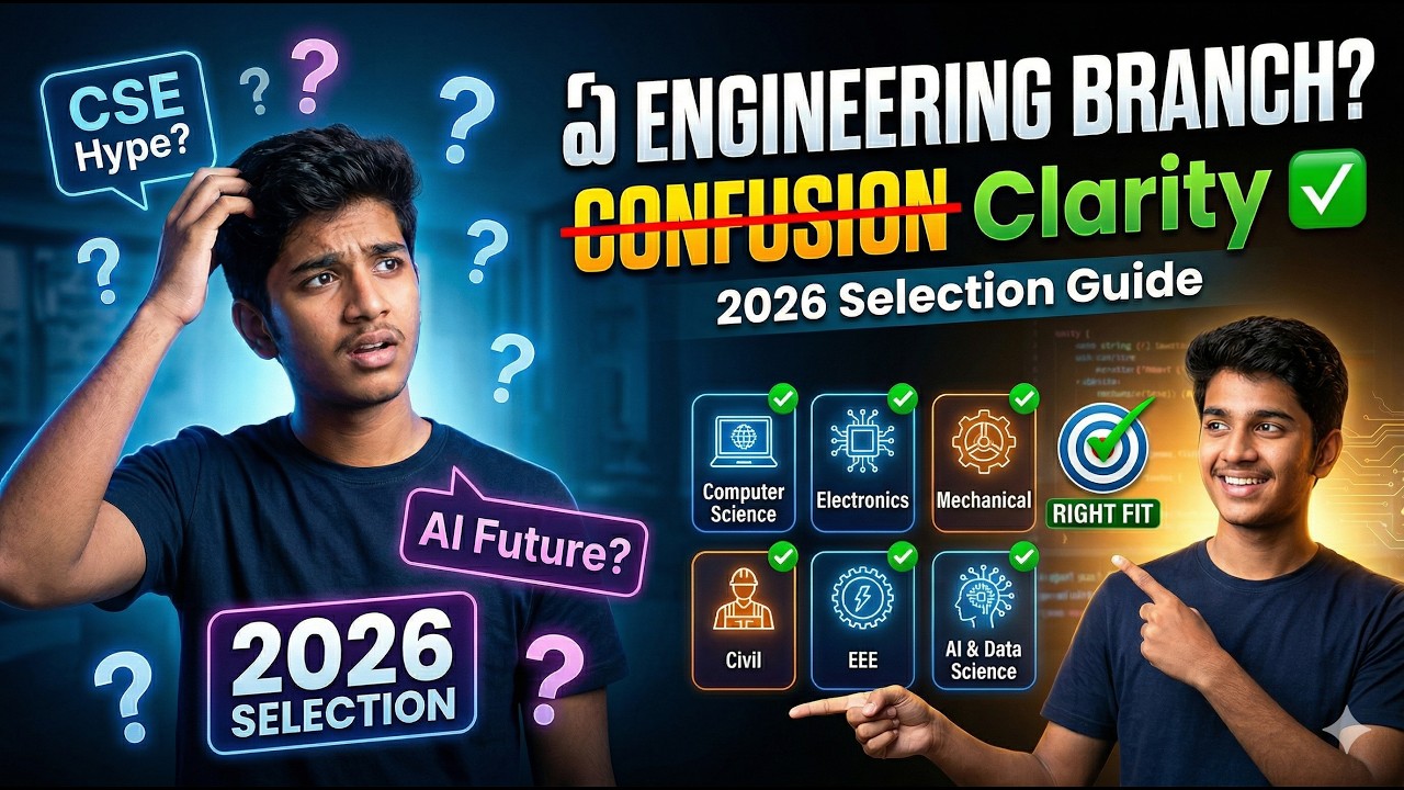 Engineering Branch Selection 2026 🔥 | CSE, ECE, EEE, Mechanical Reality Explained