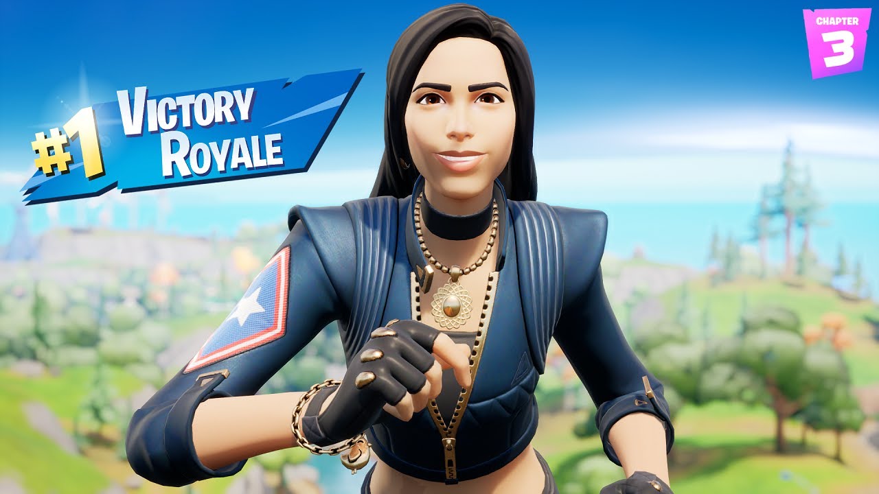 Victoria con la skin CHICA Fortnite