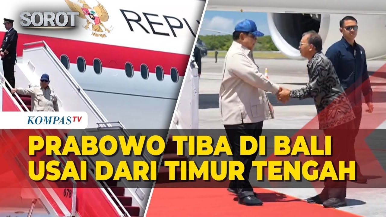 Detik-Detik Presiden Prabowo Tiba di Bali usai Kunjungi Qatar-Abu Dhabi, akan Temui Korban Banjir
