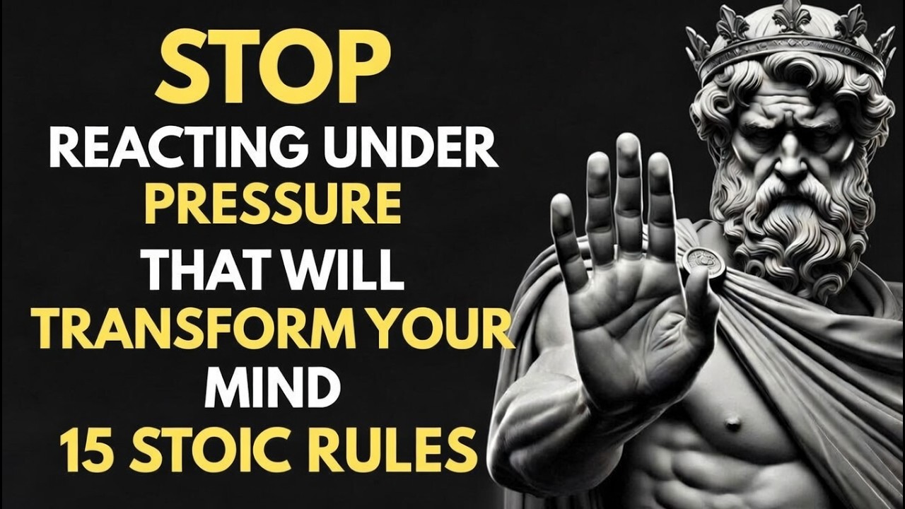Stop Reacting Under Pressure — 15 Stoic Rules That Change Your Mindset