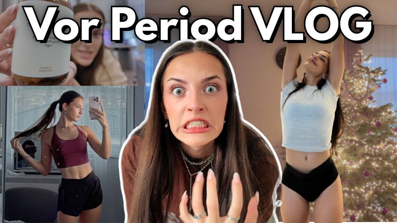 1 Tag VOR der PERIODE VLOG - PMS, Anzeichen, Papas Geburtstag, Gym, Girltalk🩸