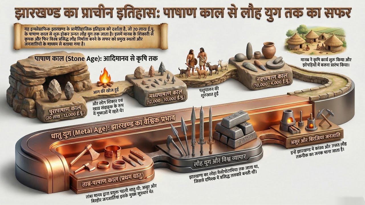 प्रागैतिहासिक काल में झारखंड | Jharkhand Prehistoric Period | Jharkhand GK For JSSC |JPSC