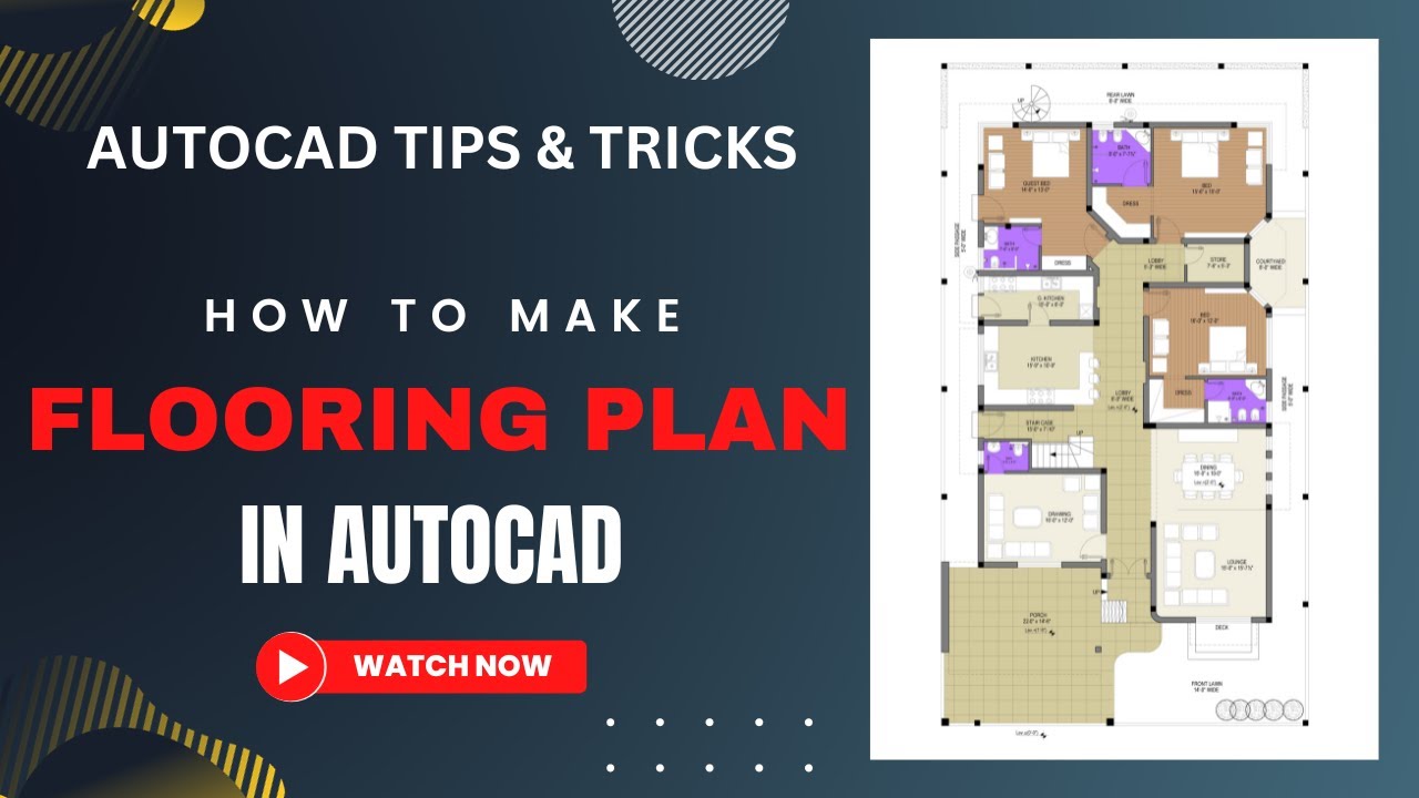 How To Make Flooring Plan in AutoCAD🏹 | Flooring Tiles Plan🚀