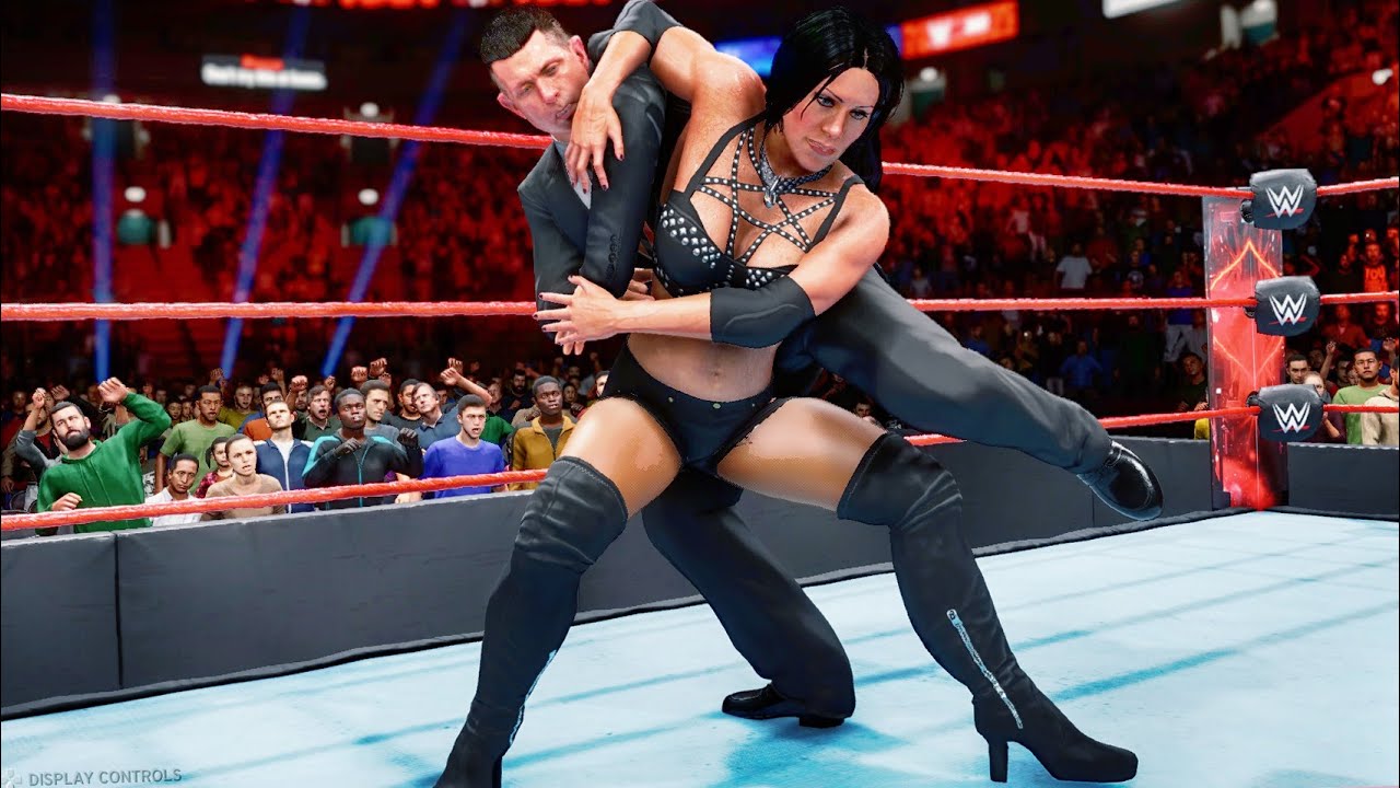WWE 2K20: Chyna vs Michael Cole 1, Intergender Wrestling