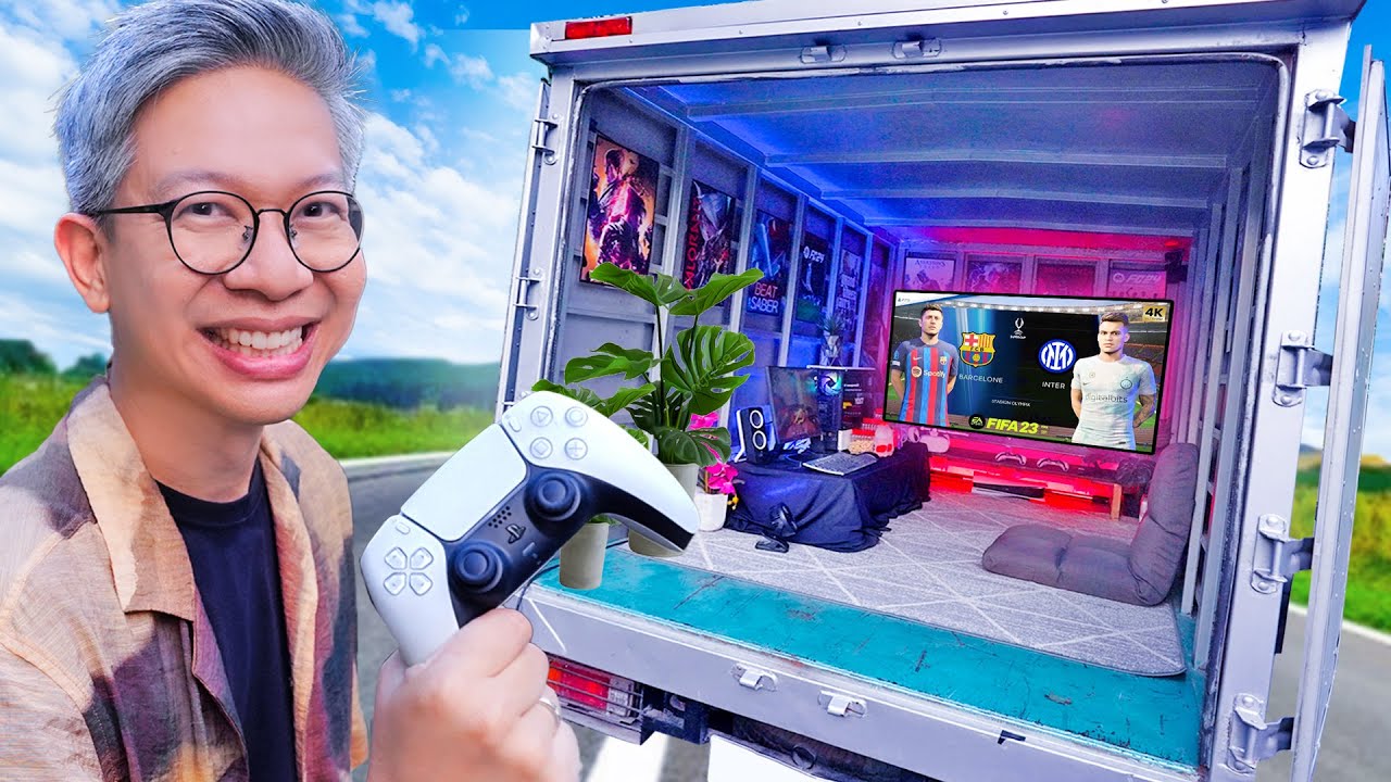 TURN A BOX TRUCK INTO A GAMING ROOM!!