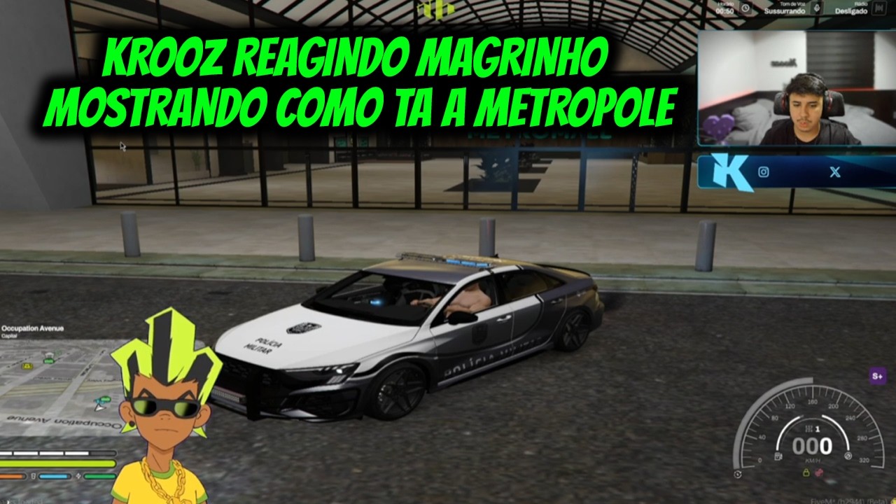 KROOZ REAGINDO MAGRINHO  MOSTRANDO COMO TA A METROPOLE