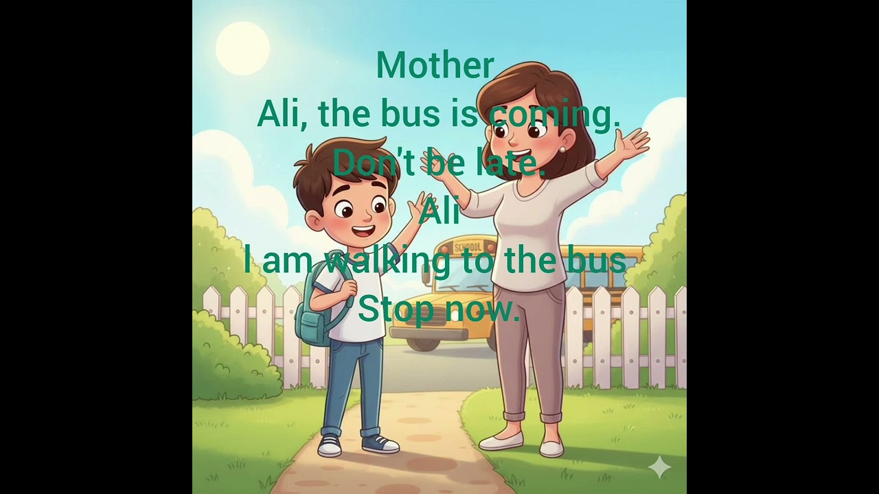 Learn English through story Ali's First day at school 🏫