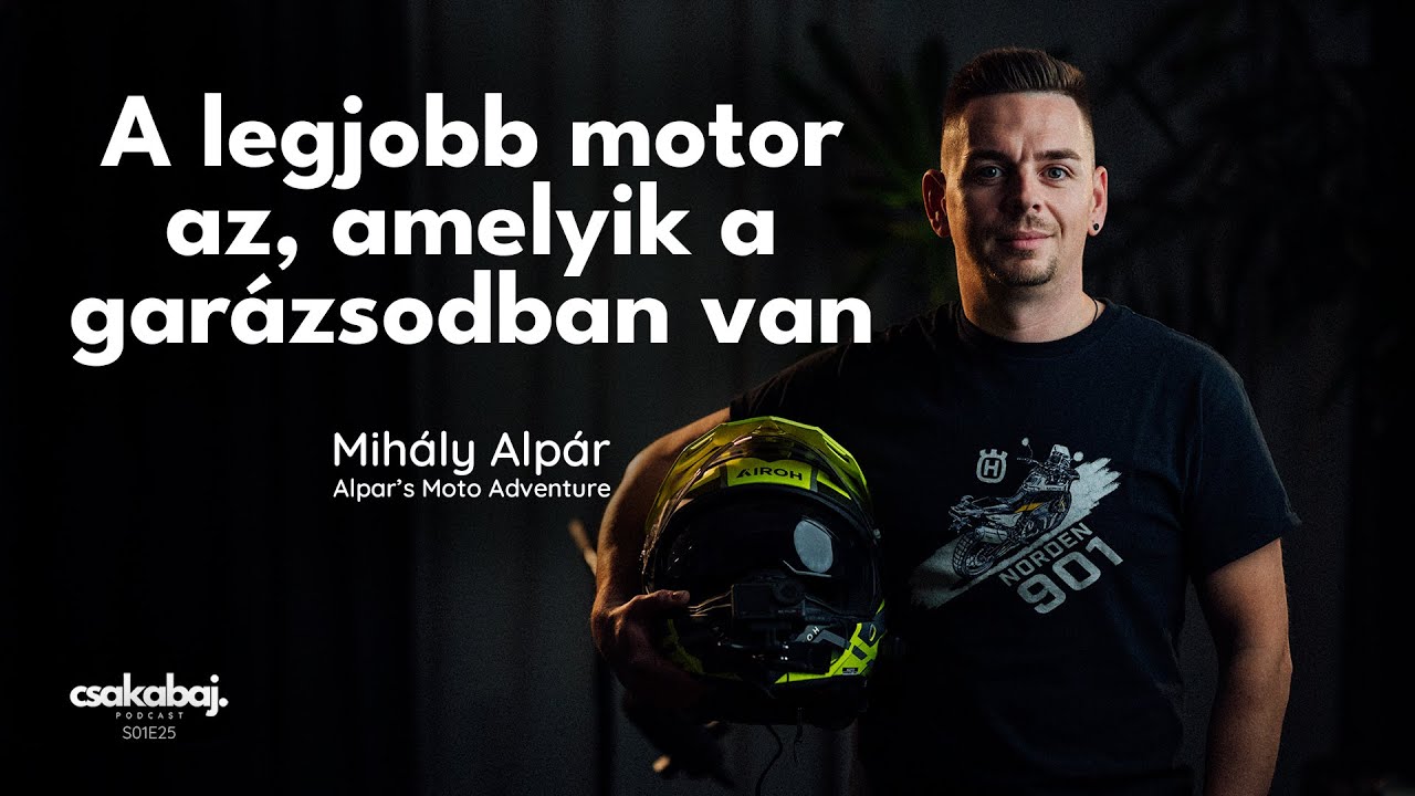 🗺 Motoros kalandok, tartalomgyártás, biztonságban az úton 🏍 Mihály Alpár | Csakabaj S01E25