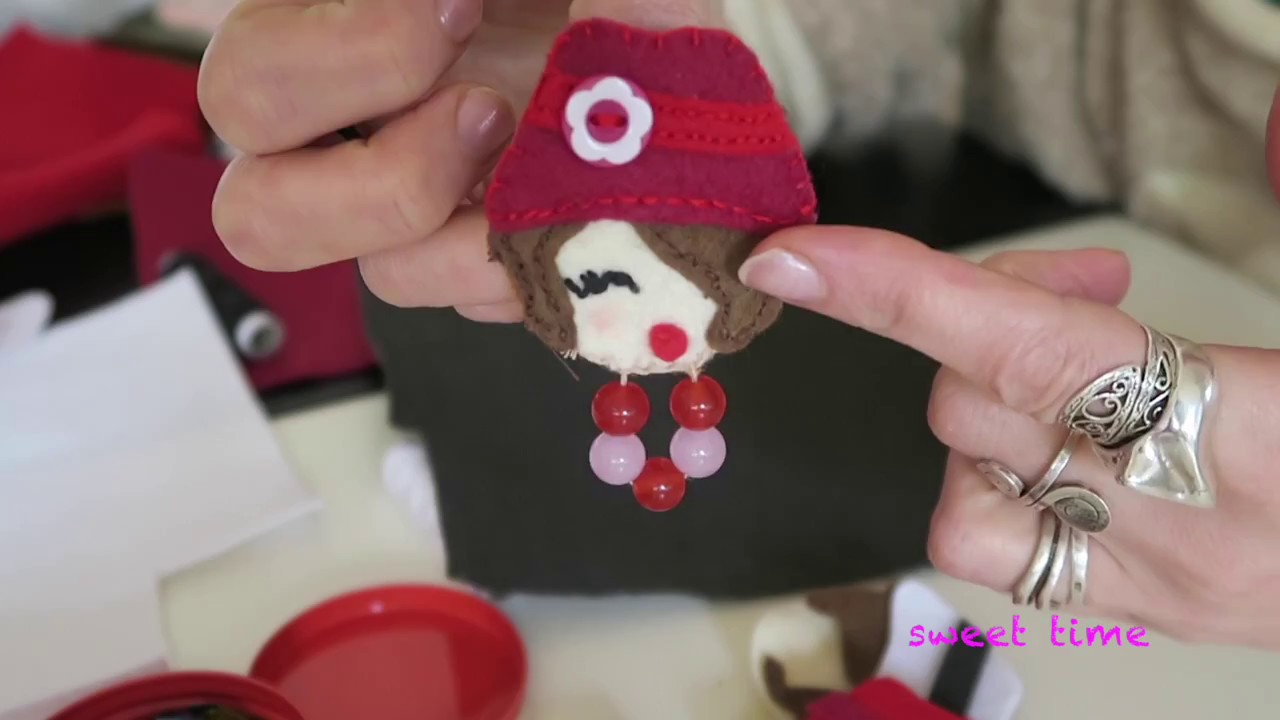 🍒DIY.ФЕТРОВАЯ БРОШЬ ЭСТЕЛЬ. КАК СДЕЛАТЬ БРОШЬ? /Estelle