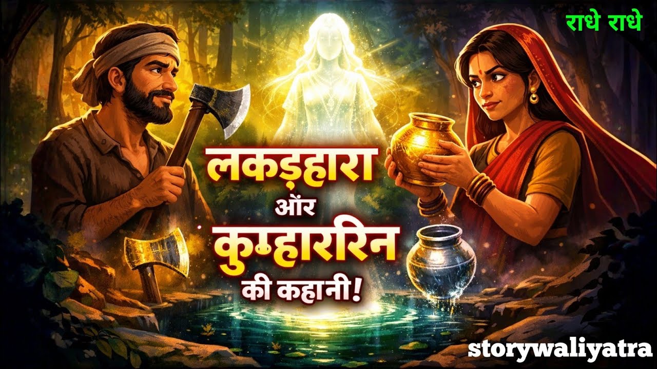 कुम्हारिन और लकड़हारे की रोचक कहानी_Story of woodcutter and kumharin_Moral hindistory storywaliyatra