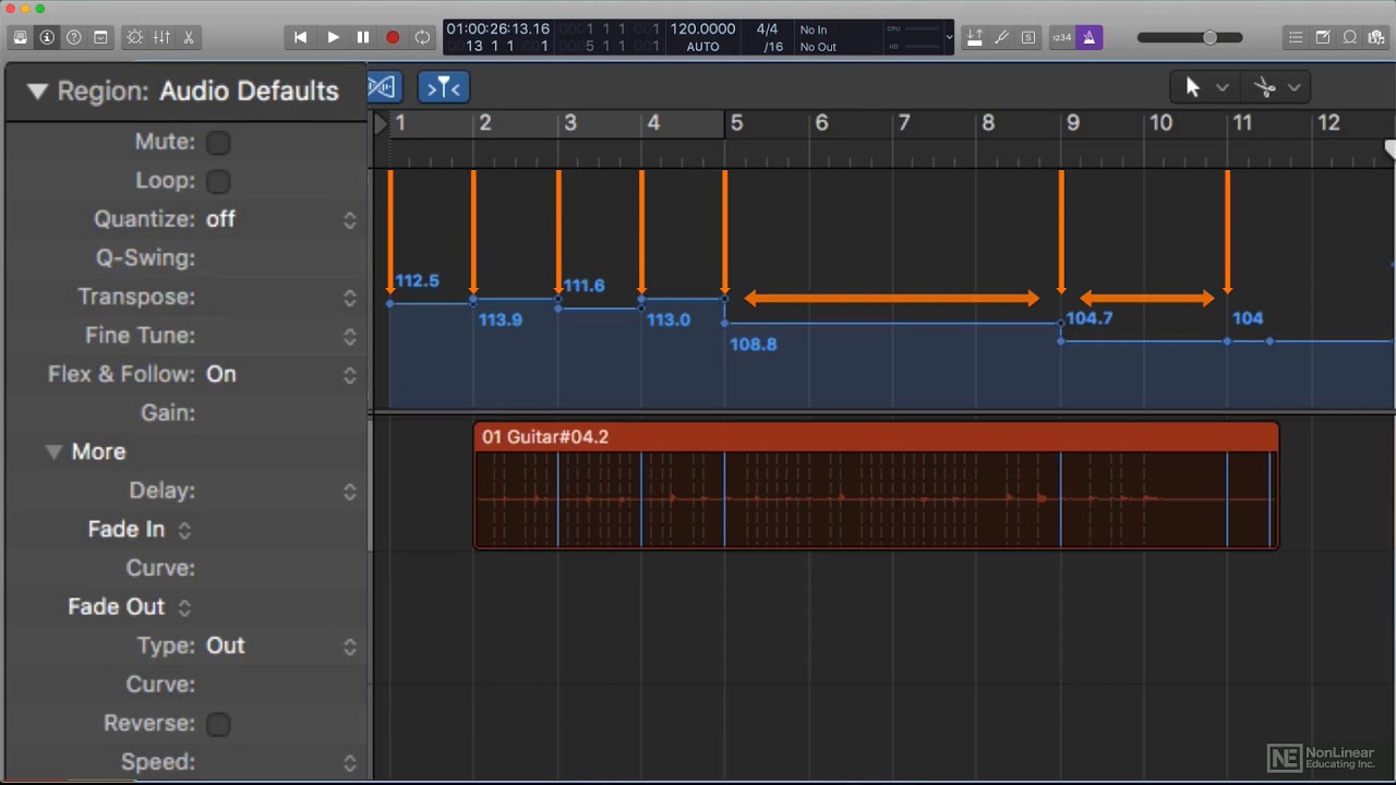 Logic Pro X 10.4 301: Smart Tempo Demystified - 5. Flex  Follow Settings