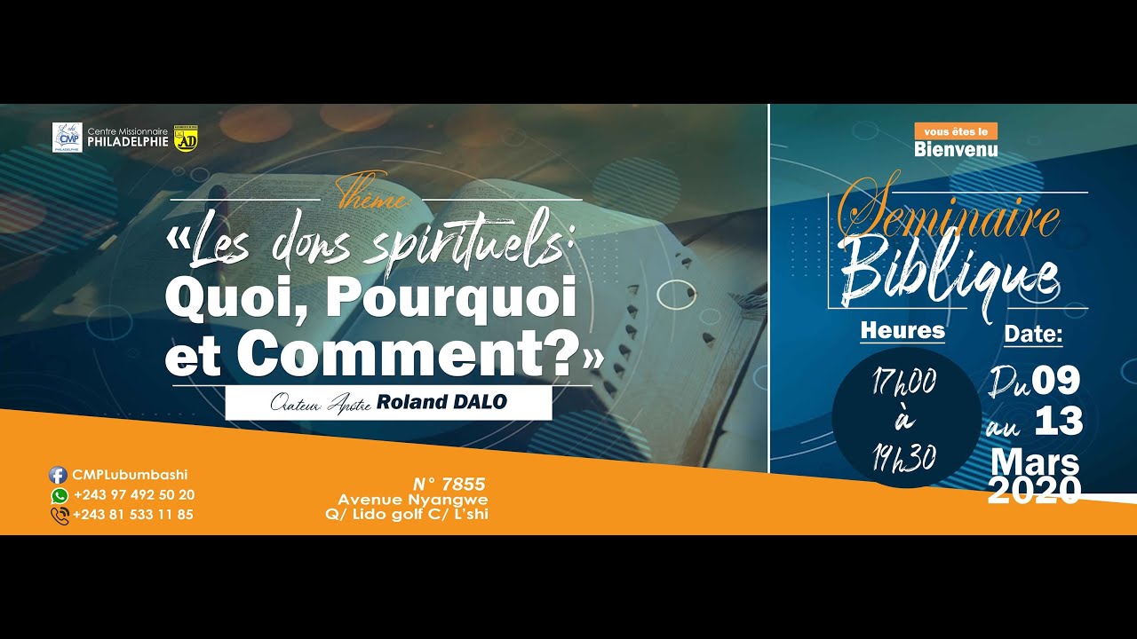 LES DONS SPIRITUELS : QUOI, POURQUOI ET COMMENT (2) par l'apôtre Roland DALO