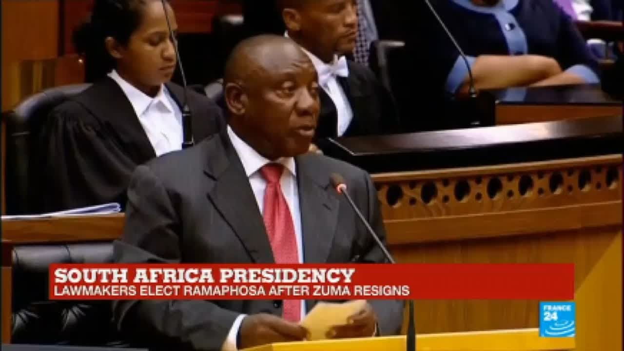 South Africa: President-elect Cyril Ramaphosa speaks in Parliament