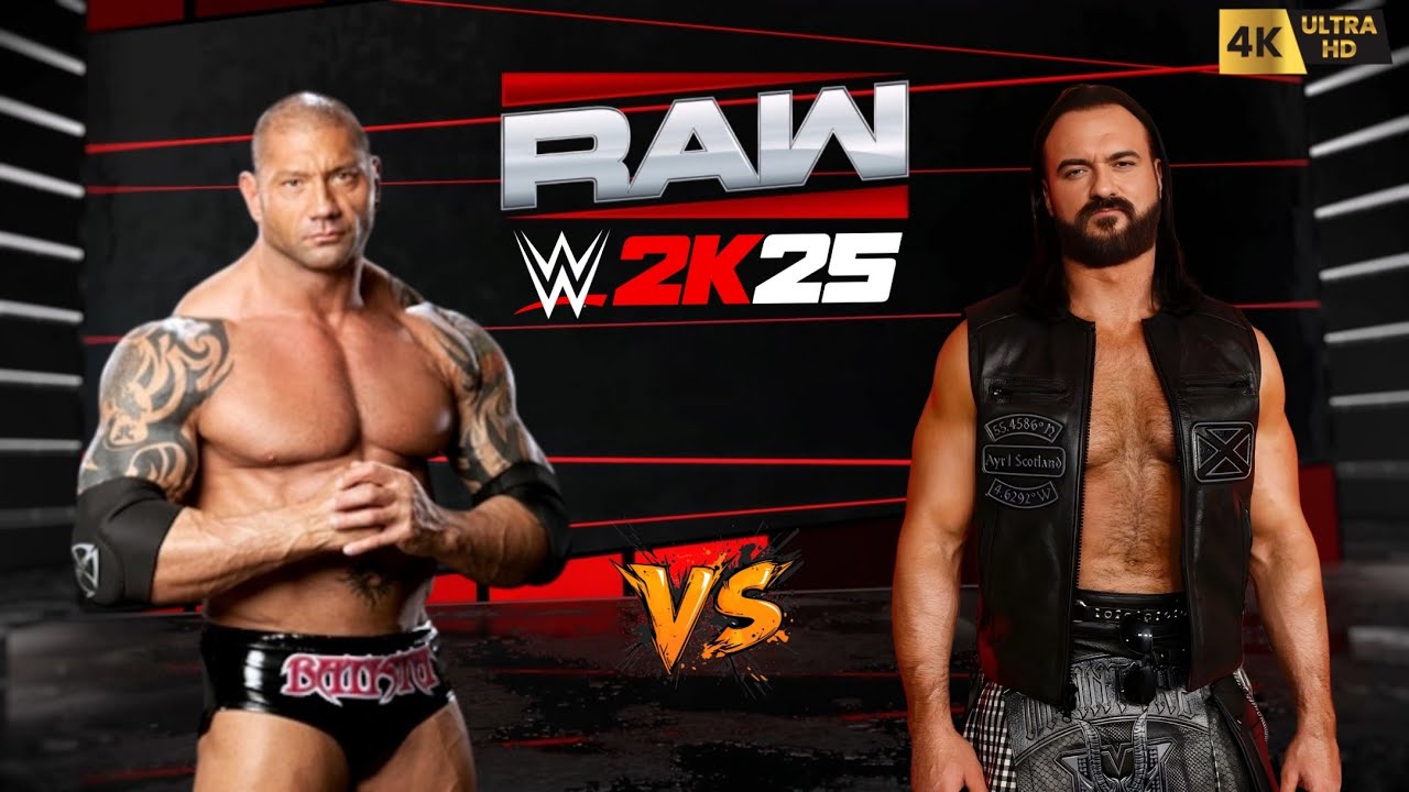 WWE 2K25 - Batista vs. Drew McIntyre || WWE RAW || PC™ Gameplay [4K60]