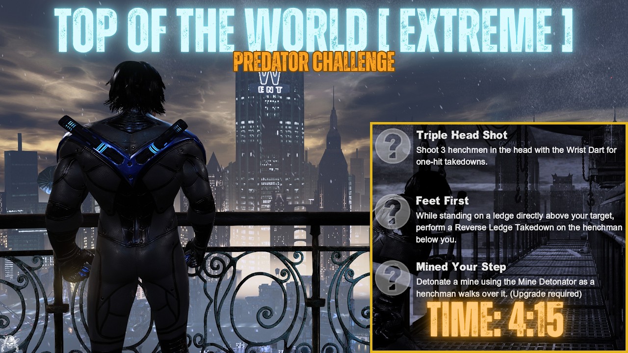 Arkham City: Top of the World Extreme as Nightwing - 3 Medals