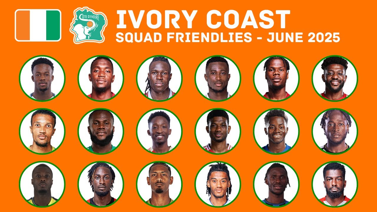 IVORY COAST SQUAD FOR JUNE 2025 | INTERNATIONAL FRIENDLIES JUNE 2025 | IVORY COAST SQUAD | FootWorld