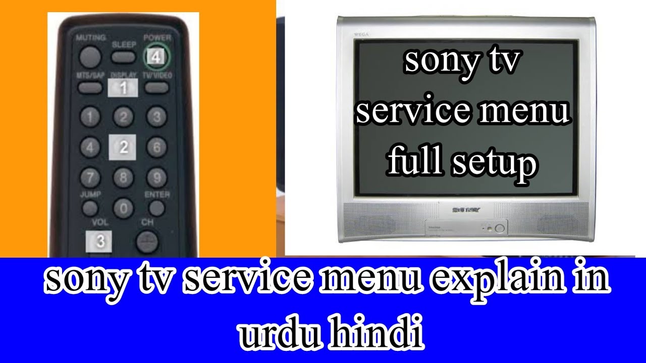 Sony all crt tv service menu setup tutorial in urdu hindi
