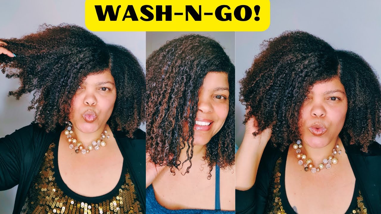 HOW TO GET A DEFINED WASH-N-GO WITH A CREAM & GEL on my thick Type 4 Natural Hair | Bomb Wash-n-Go!