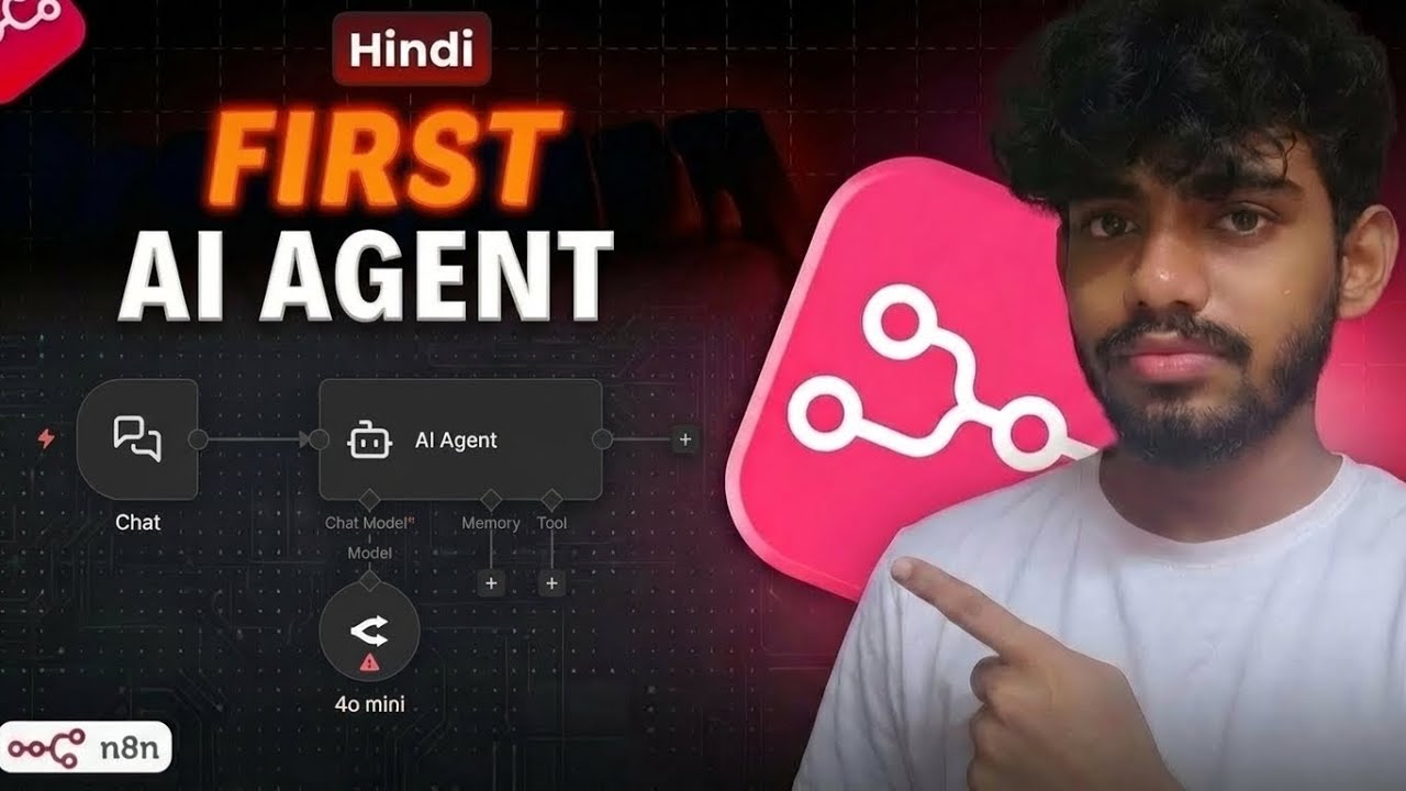 Build Your First AI Agent in Hindi (No Code) | n8n Tutorial
