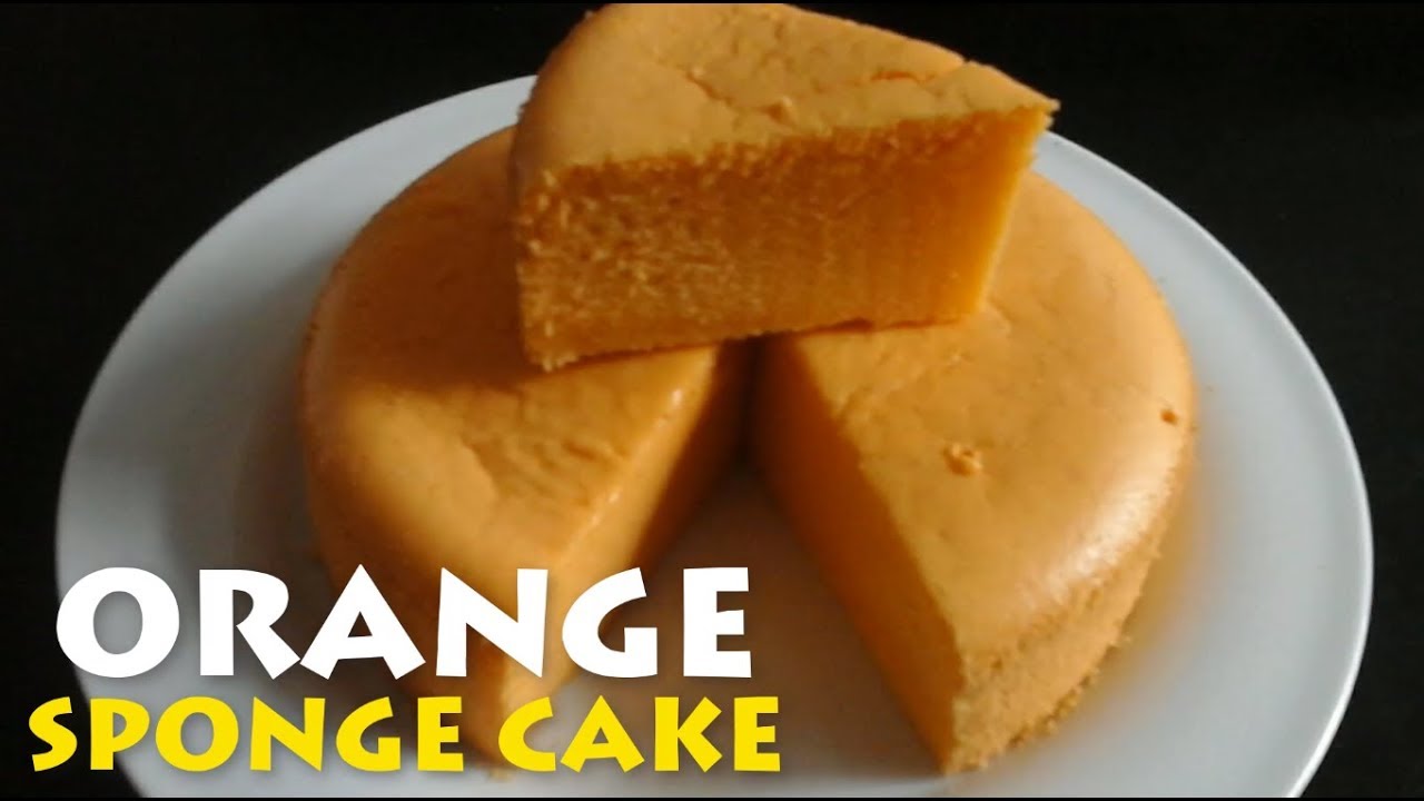 Orange Sponge Cake l Soft, Moist and Fluffy Orange Sponge Cake Recipe
