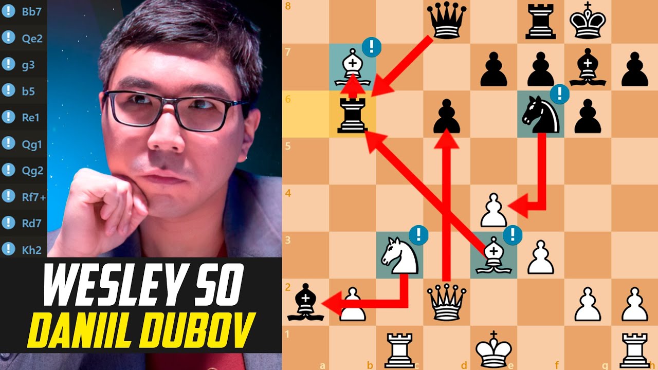 Wesley So *CRUSHED* Daniil Dubov with 10 Great Moves - Levitov Chess Week 2023