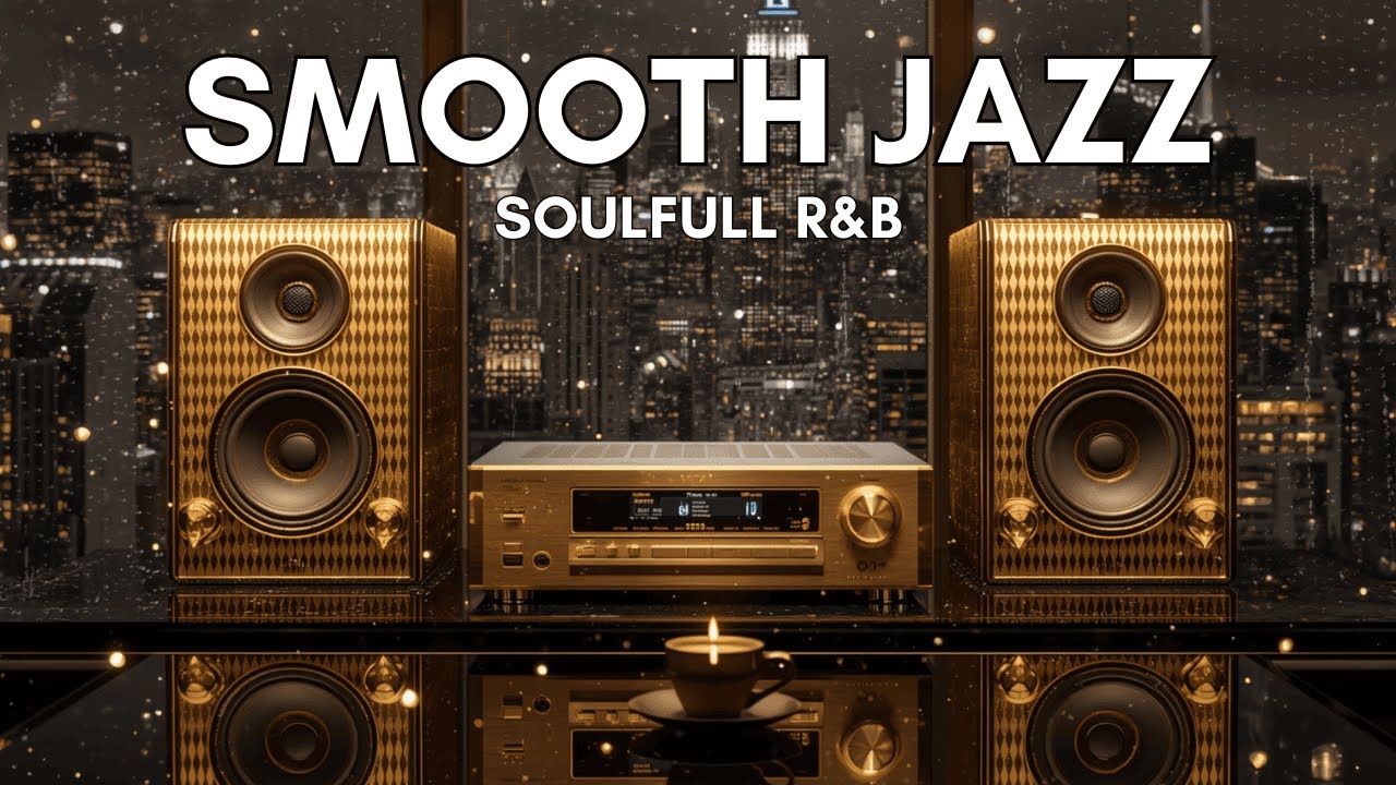 Midnight Café Above the City 🌙🌆 Smooth Jazz Soul R&B for Relaxing Sleep & Focus