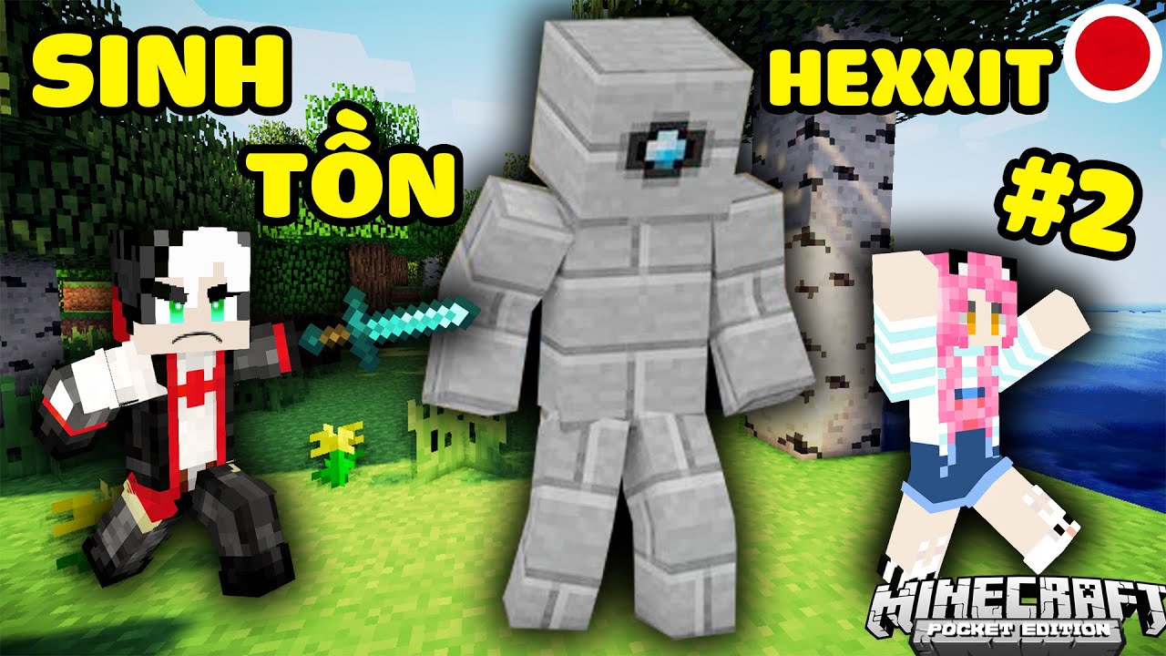 REDHOOD VÀ MỀU THỬ THÁCH SINH TỒN MINECRAFT HEXXIT TẬP 2: MỀU VÀ PANDA CHINH PHỤC DUNGEON SIÊU DỄ MC